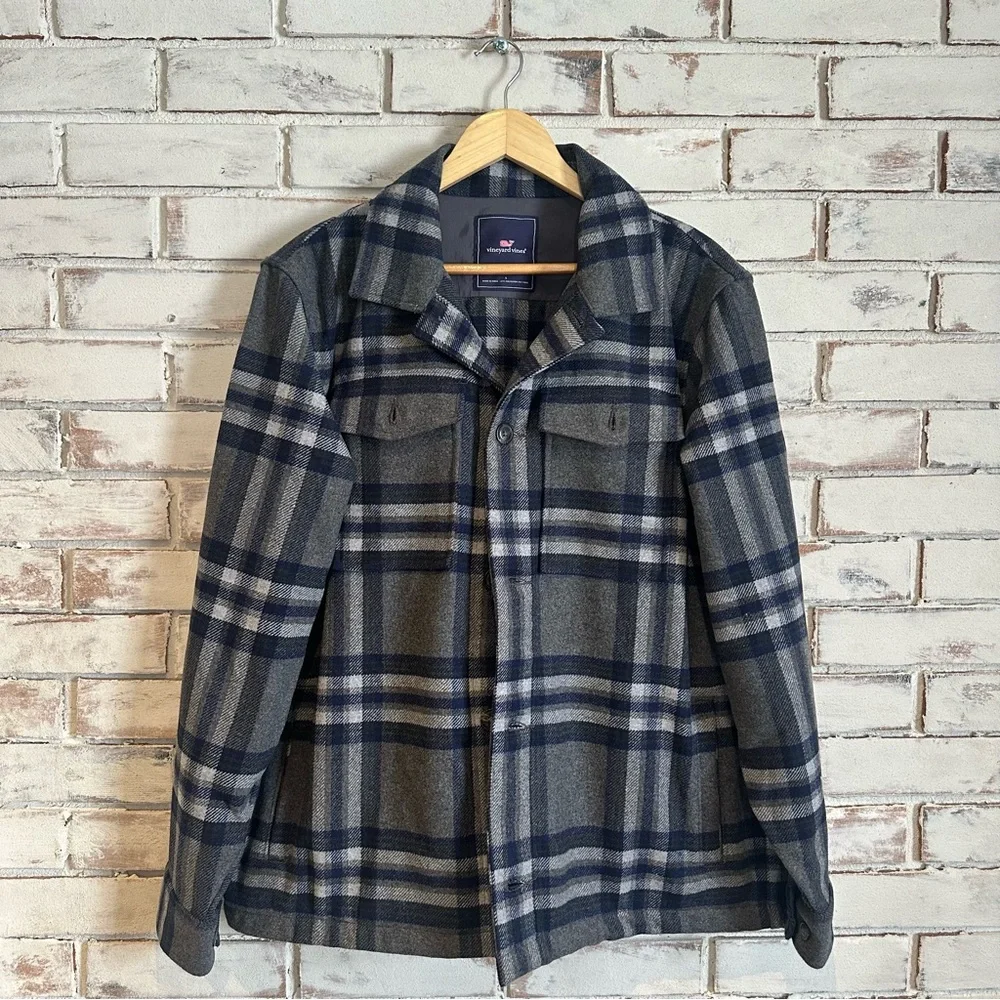 Vineyard Vines Wool Blend Shacket shirt jacket size large